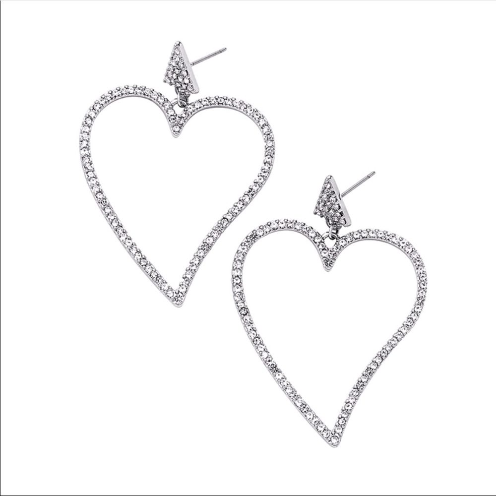 ❤️Crystal Heart Earrings❤️ - Picture 2 of 5